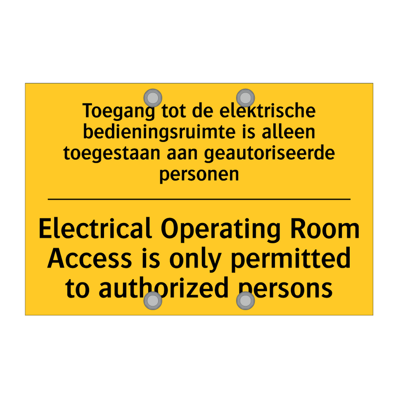 Toegang tot de elektrische bedieningsruimte /.../ - Electrical Operating Room Access /.../