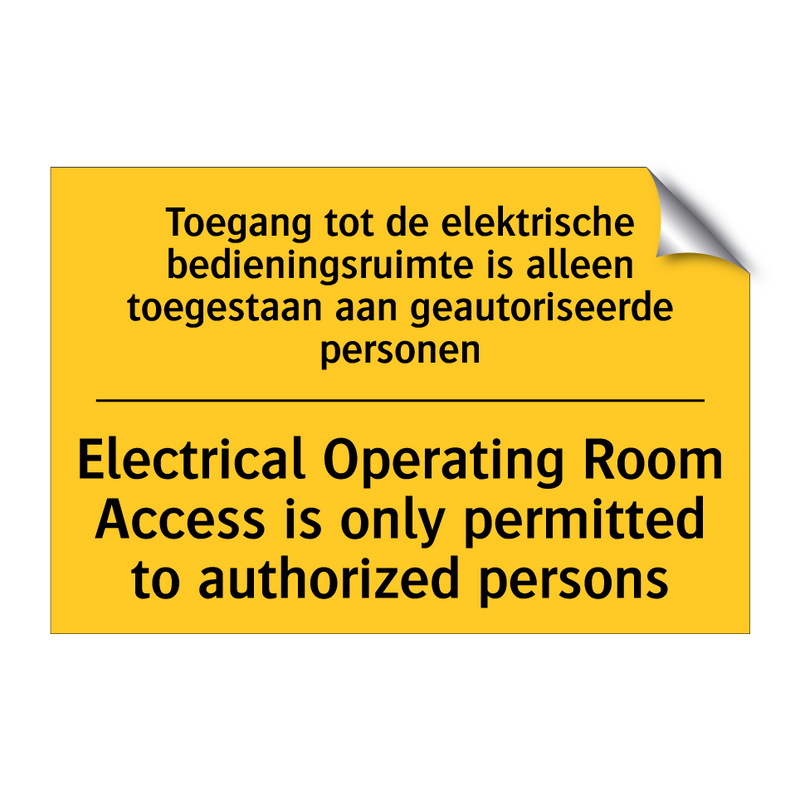 Toegang tot de elektrische bedieningsruimte /.../ - Electrical Operating Room Access /.../