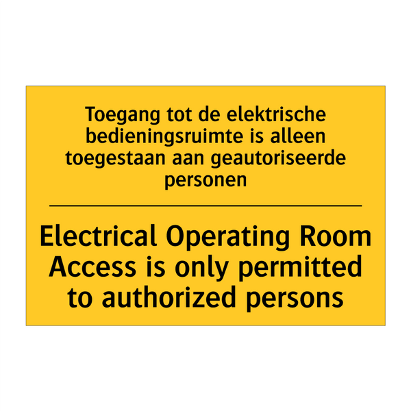 Toegang tot de elektrische bedieningsruimte /.../ - Electrical Operating Room Access /.../