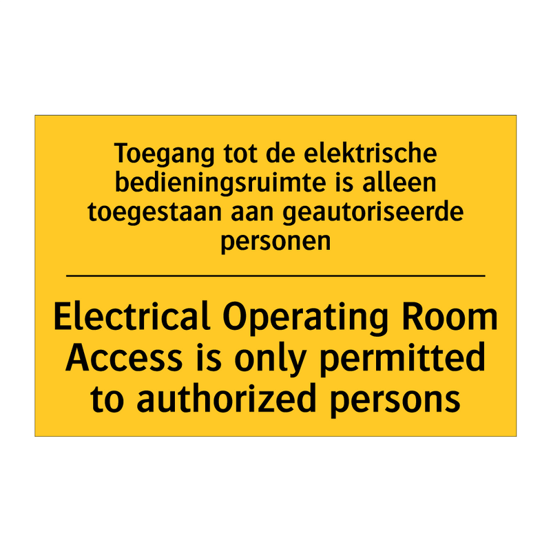 Toegang tot de elektrische bedieningsruimte /.../ - Electrical Operating Room Access /.../