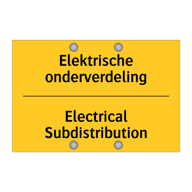 Elektrische onderverdeling - Electrical Subdistribution