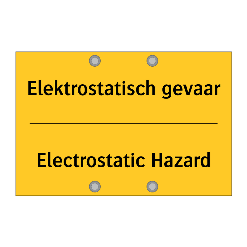 Elektrostatisch gevaar - Electrostatic Hazard & Elektrostatisch gevaar - Electrostatic Hazard