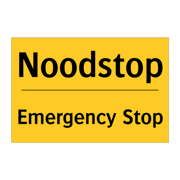 Noodstop - Emergency Stop & Noodstop - Emergency Stop & Noodstop - Emergency Stop