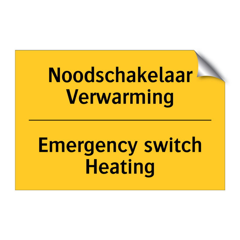 Noodschakelaar Verwarming - Emergency switch Heating