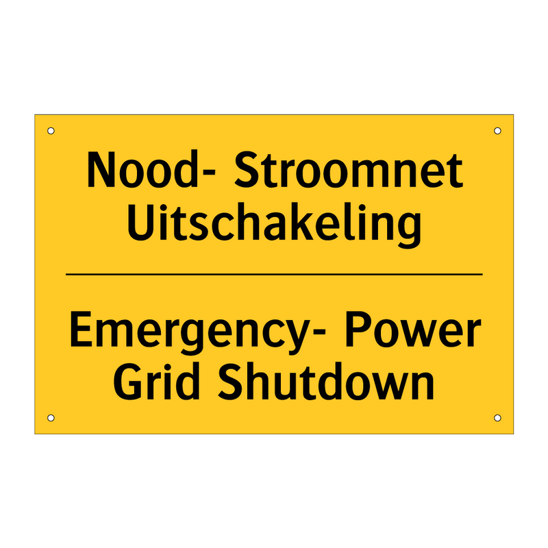 Nood- Stroomnet Uitschakeling - Emergency- Power Grid Shutdown