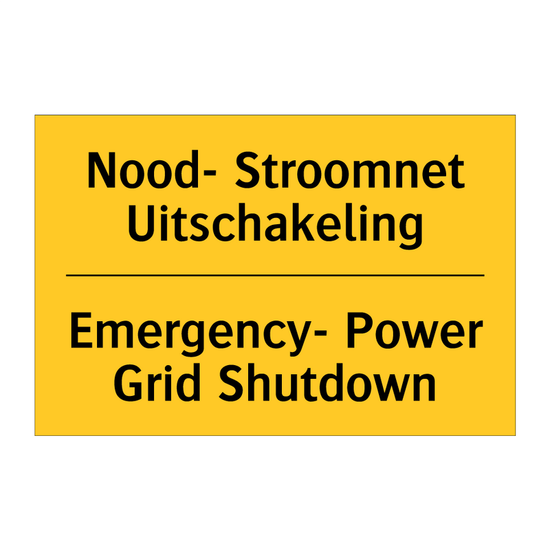 Nood- Stroomnet Uitschakeling - Emergency- Power Grid Shutdown