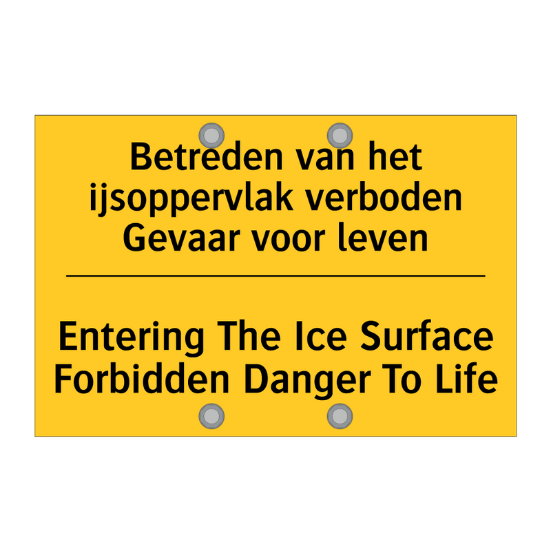 Betreden van het ijsoppervlak /.../ - Entering The Ice Surface Forbidden /.../