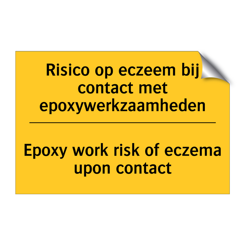 Risico op eczeem bij contact met epoxywerkzaamheden - Epoxy work risk of eczema upon contact