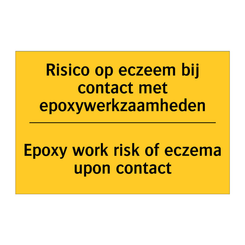 Risico op eczeem bij contact met epoxywerkzaamheden - Epoxy work risk of eczema upon contact