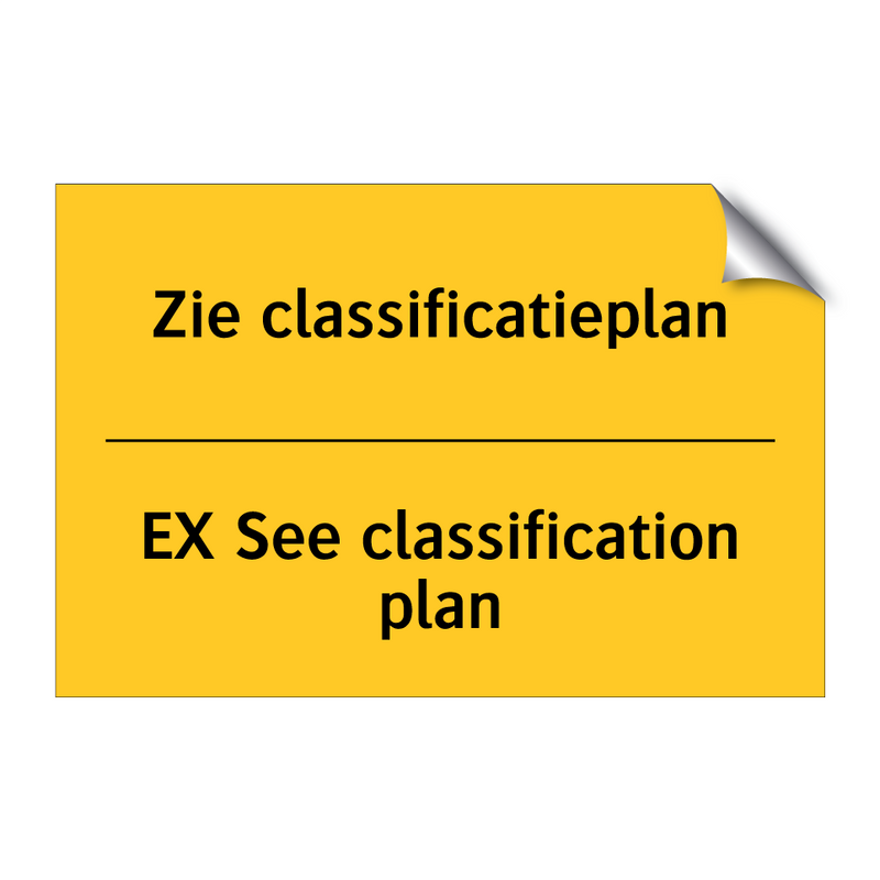 Zie classificatieplan - EX See classification plan