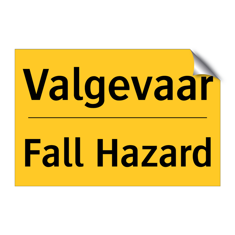 Valgevaar - Fall Hazard & Valgevaar - Fall Hazard & Valgevaar - Fall Hazard