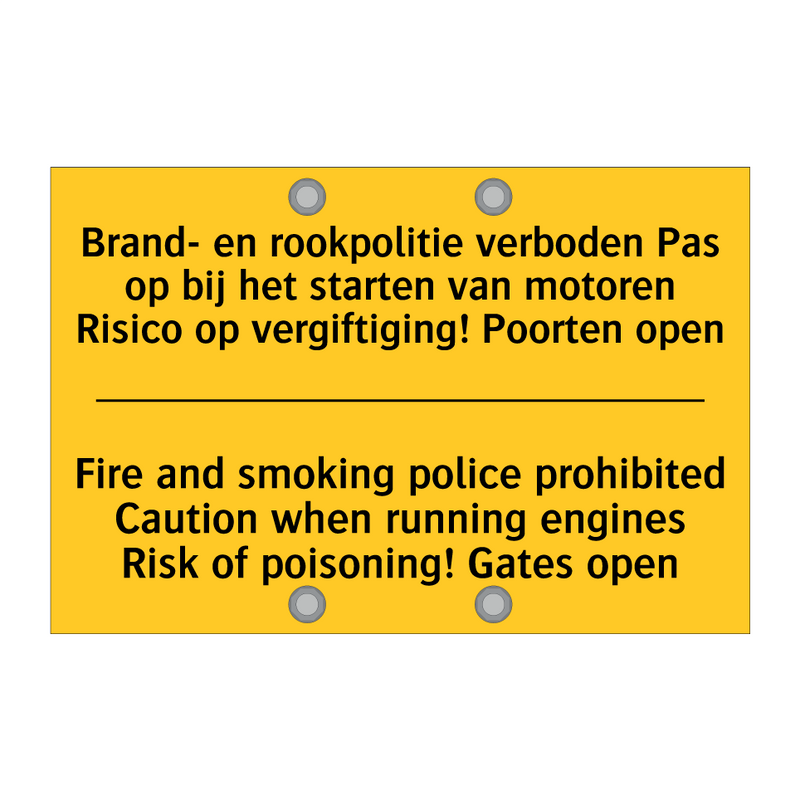 Brand- en rookpolitie verboden /.../ - Fire and smoking police prohibited /.../