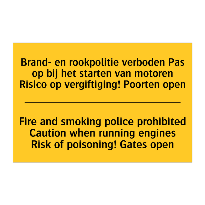 Brand- en rookpolitie verboden /.../ - Fire and smoking police prohibited /.../