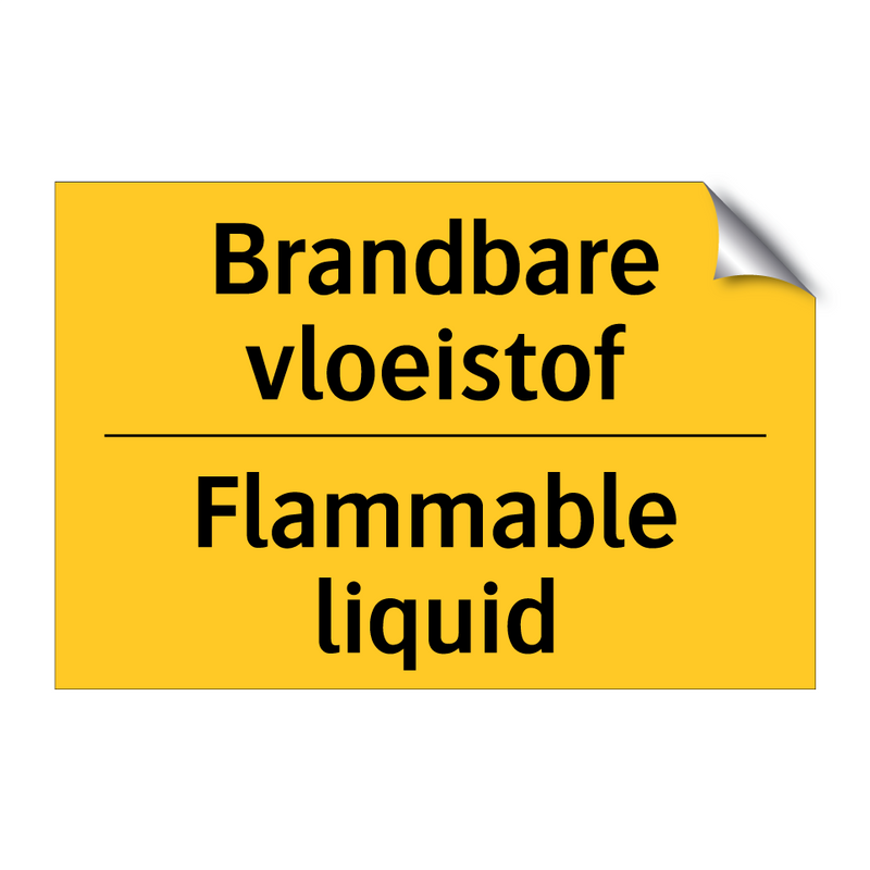 Brandbare vloeistof - Flammable liquid & Brandbare vloeistof - Flammable liquid