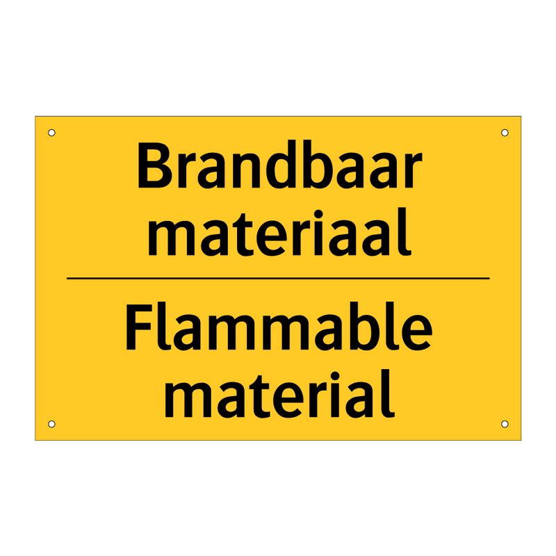 Brandbaar materiaal - Flammable material & Brandbaar materiaal - Flammable material