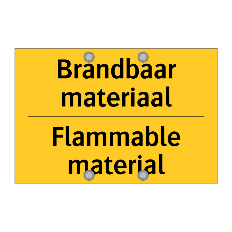 Brandbaar materiaal - Flammable material & Brandbaar materiaal - Flammable material