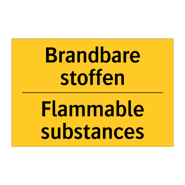 Brandbare stoffen - Flammable substances & Brandbare stoffen - Flammable substances