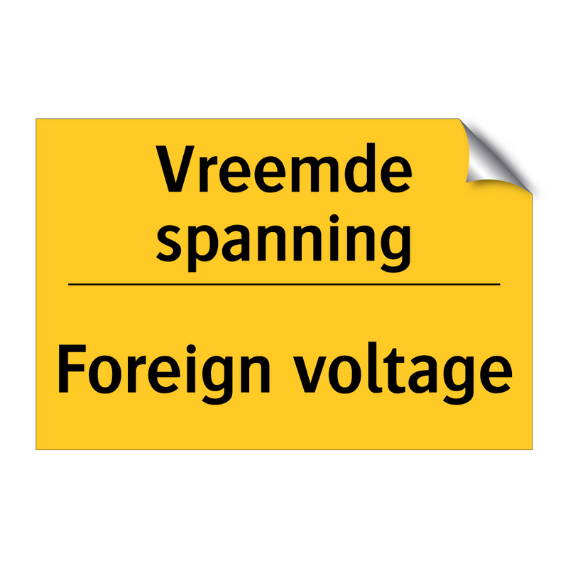 Vreemde spanning - Foreign voltage & Vreemde spanning - Foreign voltage