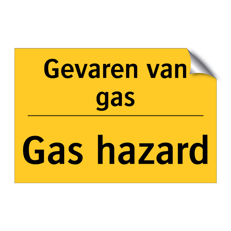 Gevaren van gas - Gas hazard & Gevaren van gas - Gas hazard & Gevaren van gas - Gas hazard