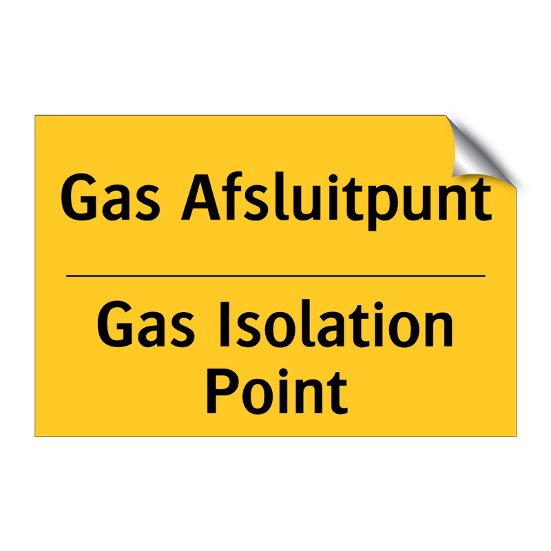 Gas Afsluitpunt - Gas Isolation Point & Gas Afsluitpunt - Gas Isolation Point