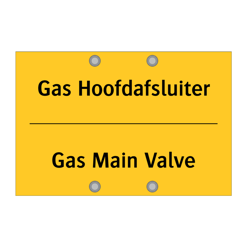 Gas Hoofdafsluiter - Gas Main Valve & Gas Hoofdafsluiter - Gas Main Valve