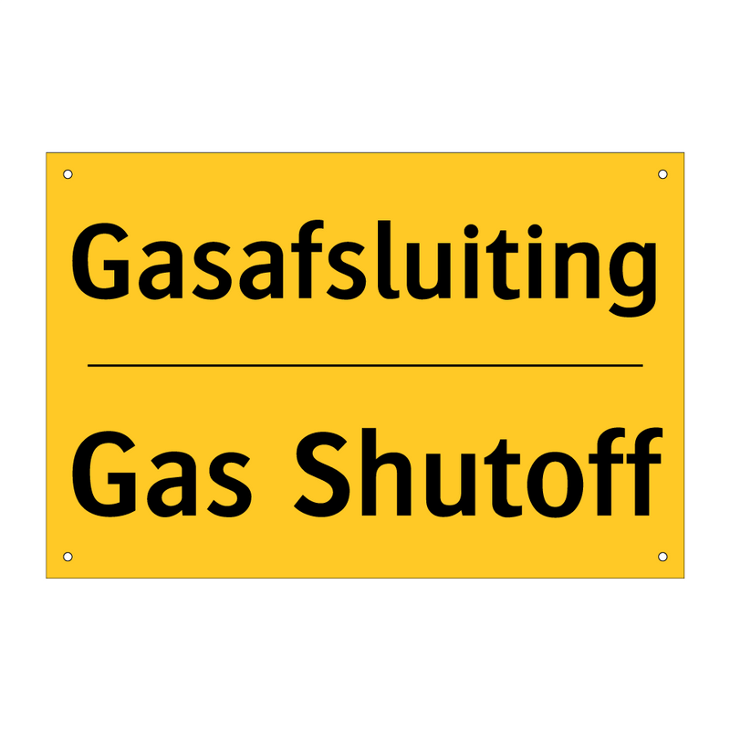 Gasafsluiting - Gas Shutoff & Gasafsluiting - Gas Shutoff & Gasafsluiting - Gas Shutoff