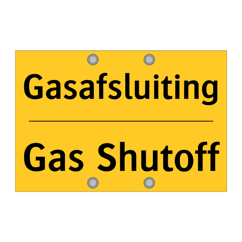 Gasafsluiting - Gas Shutoff & Gasafsluiting - Gas Shutoff & Gasafsluiting - Gas Shutoff