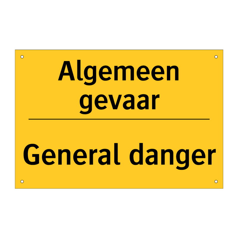 Algemeen gevaar - General danger & Algemeen gevaar - General danger