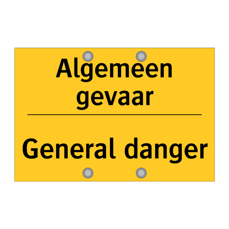 Algemeen gevaar - General danger & Algemeen gevaar - General danger