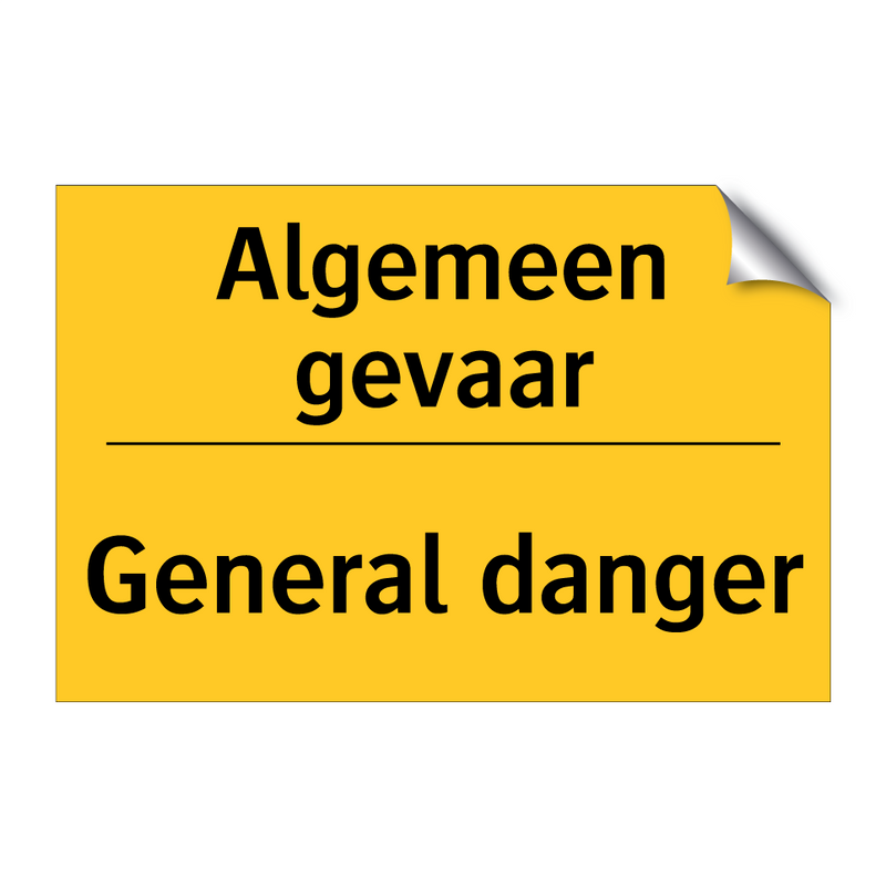 Algemeen gevaar - General danger & Algemeen gevaar - General danger