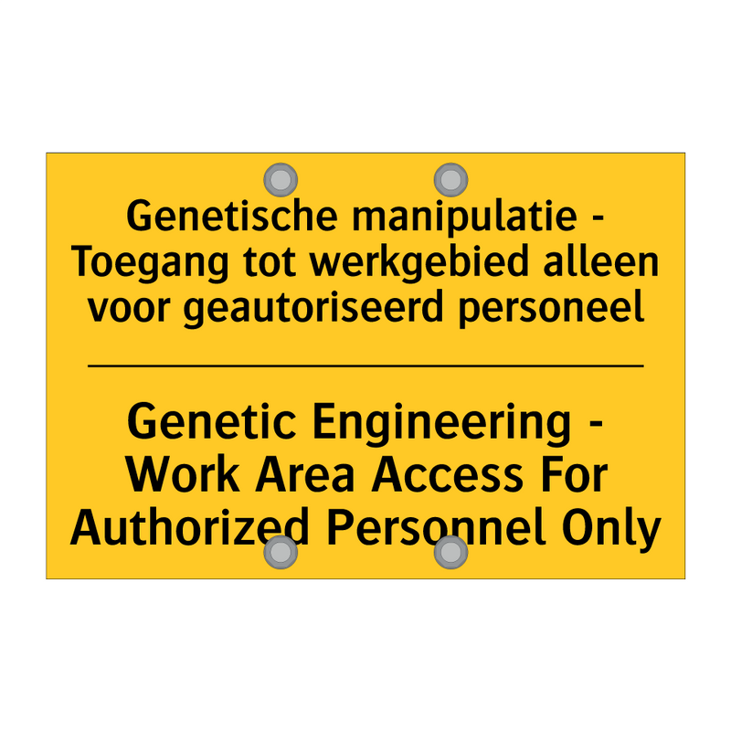 Genetische manipulatie - Toegang /.../ - Genetic Engineering - Work Area /.../