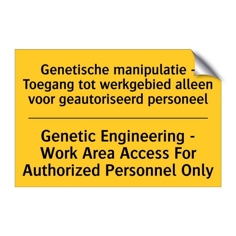 Genetische manipulatie - Toegang /.../ - Genetic Engineering - Work Area /.../