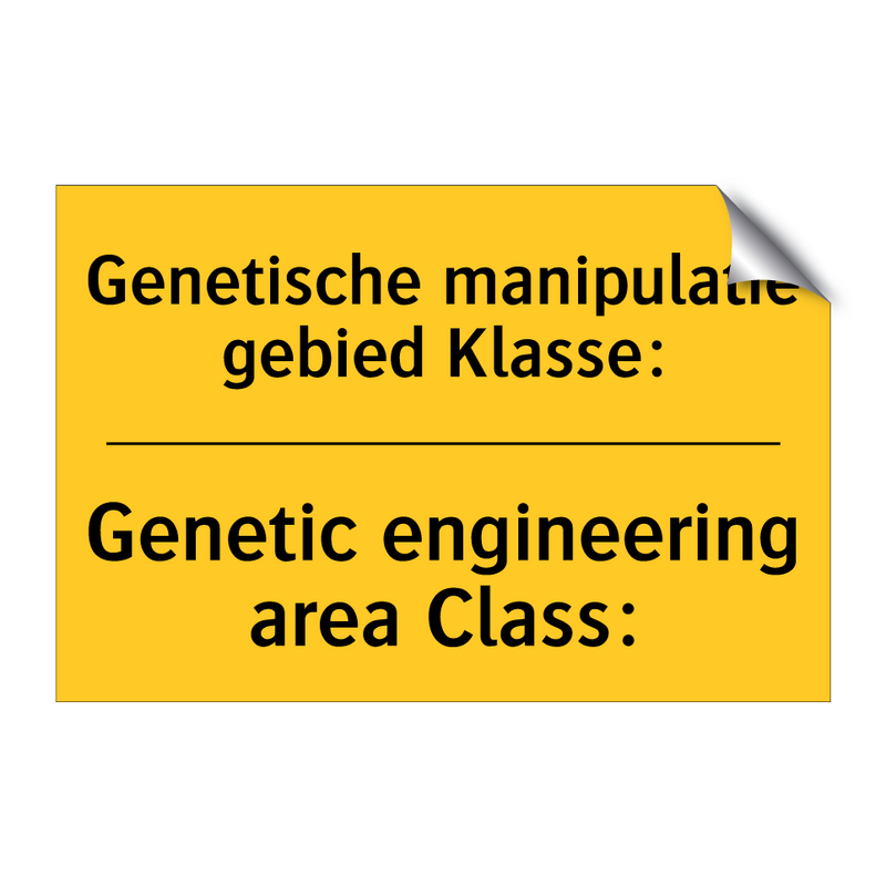 Genetische manipulatie gebied Klasse: - Genetic engineering area Class: