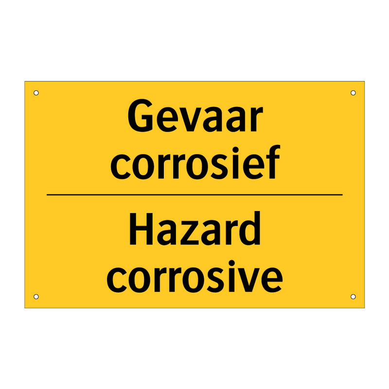 Gevaar corrosief - Hazard corrosive & Gevaar corrosief - Hazard corrosive