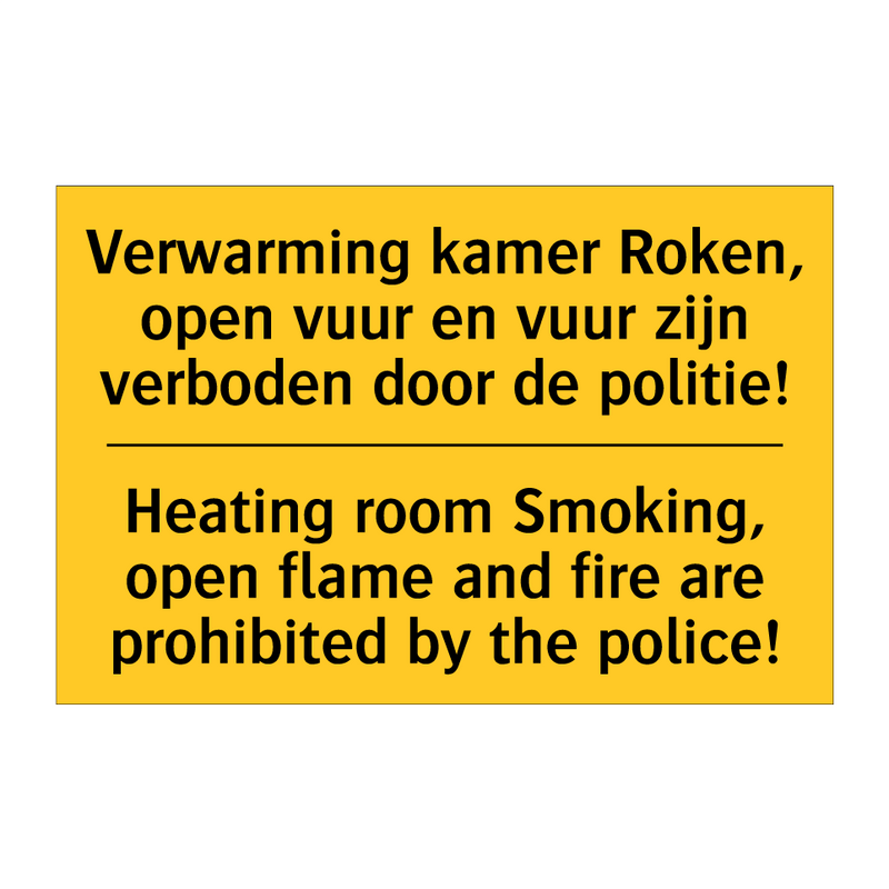 Verwarming kamer Roken, open vuur /.../ - Heating room Smoking, open flame /.../