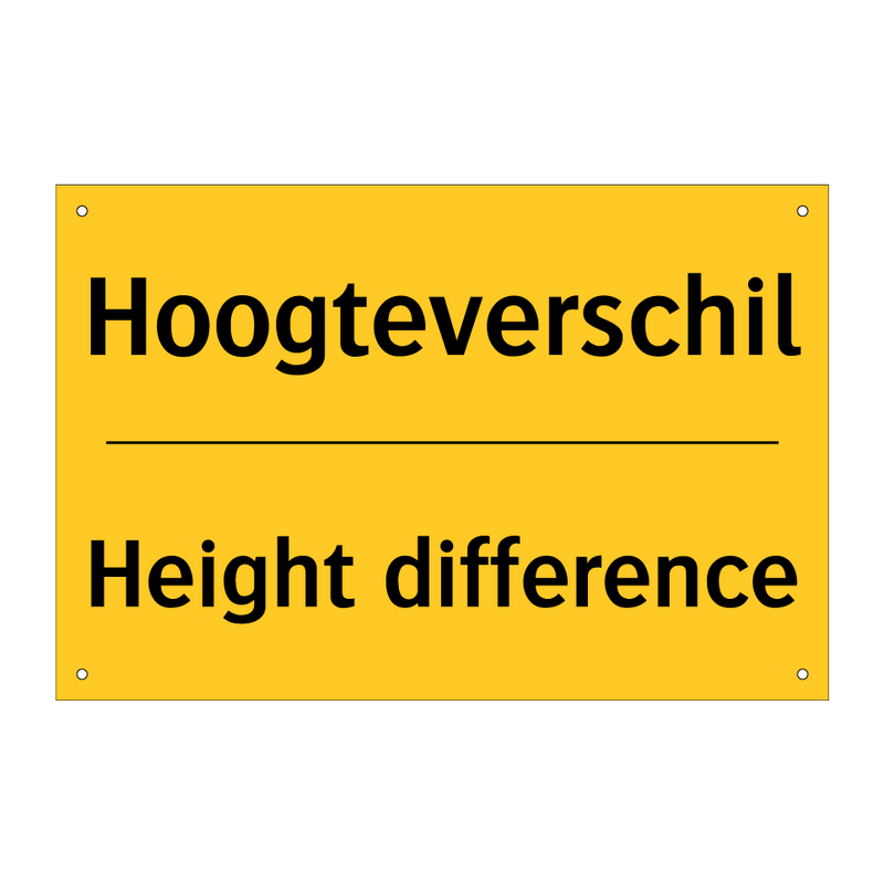 Hoogteverschil - Height difference & Hoogteverschil - Height difference