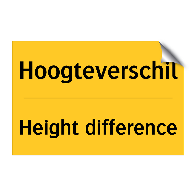 Hoogteverschil - Height difference & Hoogteverschil - Height difference