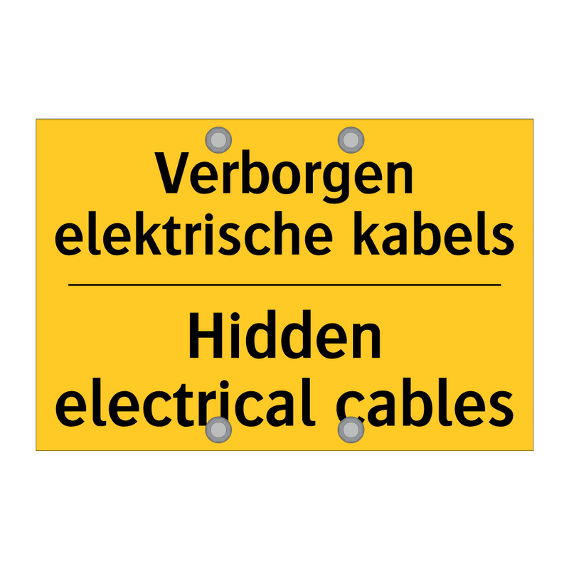 Verborgen elektrische kabels - Hidden electrical cables