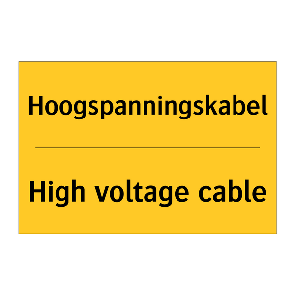 Hoogspanningskabel - High voltage cable & Hoogspanningskabel - High voltage cable