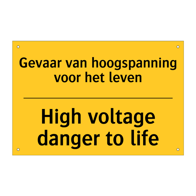 Gevaar van hoogspanning voor het leven - High voltage danger to life