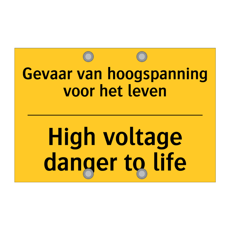 Gevaar van hoogspanning voor het leven - High voltage danger to life