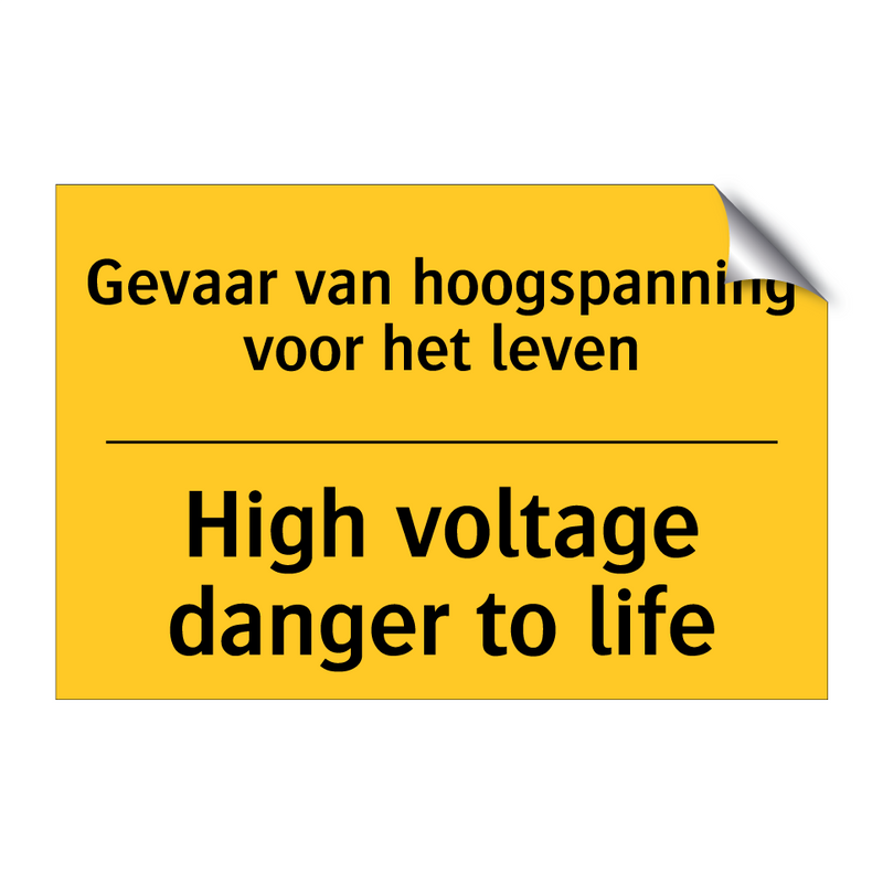 Gevaar van hoogspanning voor het leven - High voltage danger to life