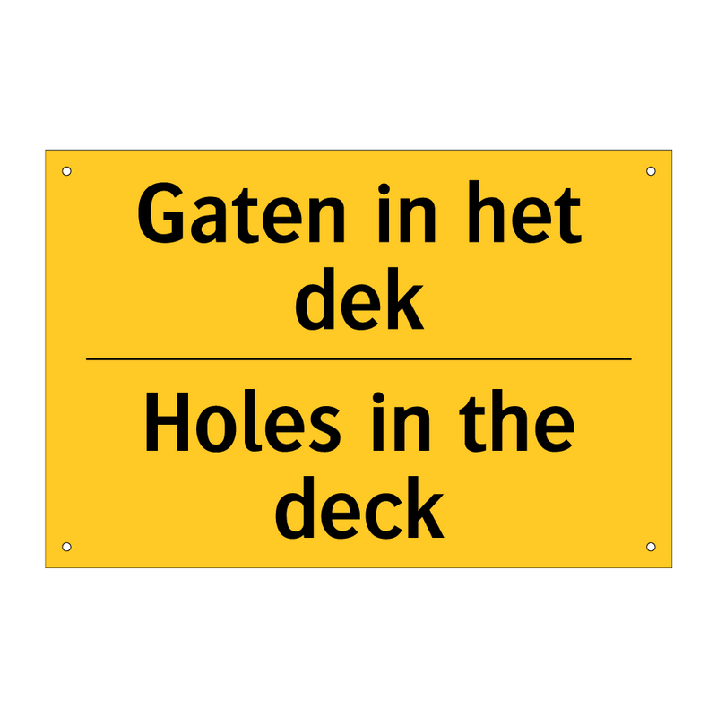 Gaten in het dek - Holes in the deck & Gaten in het dek - Holes in the deck