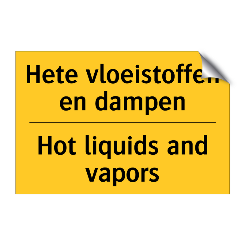 Hete vloeistoffen en dampen - Hot liquids and vapors