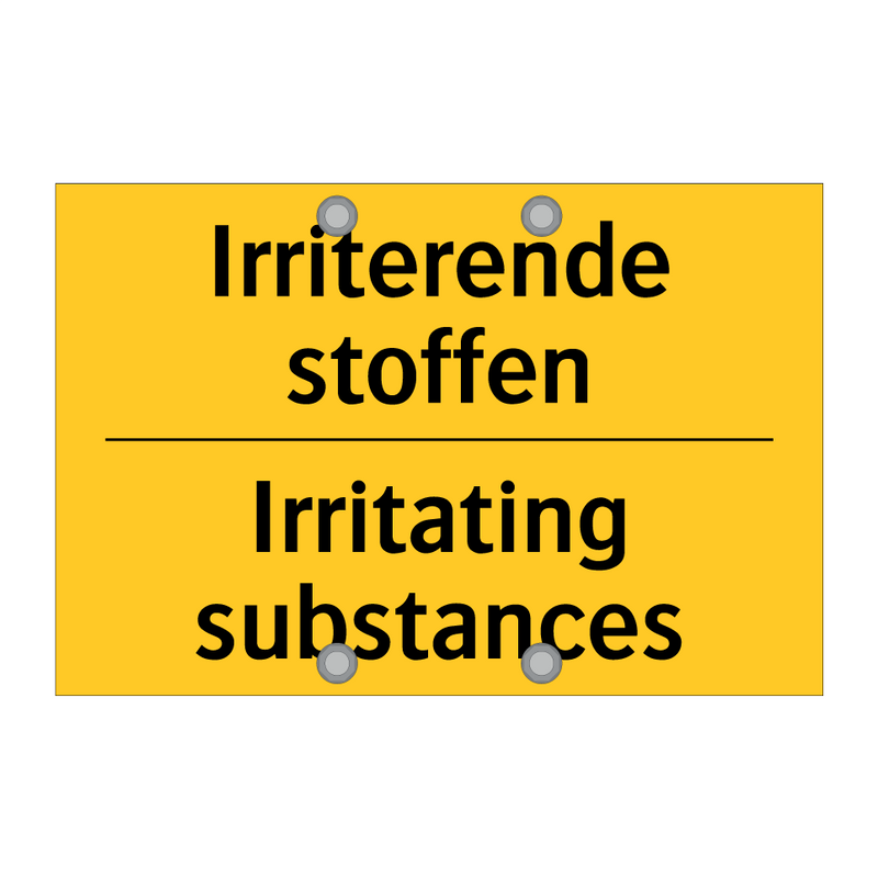 Irriterende stoffen - Irritating substances & Irriterende stoffen - Irritating substances