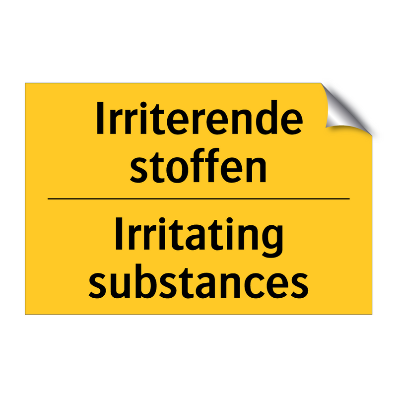 Irriterende stoffen - Irritating substances & Irriterende stoffen - Irritating substances