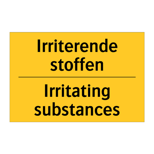 Irriterende stoffen - Irritating substances & Irriterende stoffen - Irritating substances