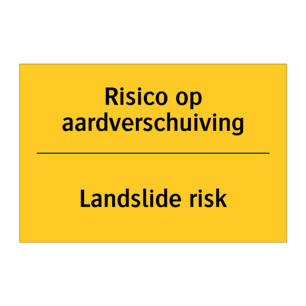 Risico op aardverschuiving - Landslide risk & Risico op aardverschuiving - Landslide risk