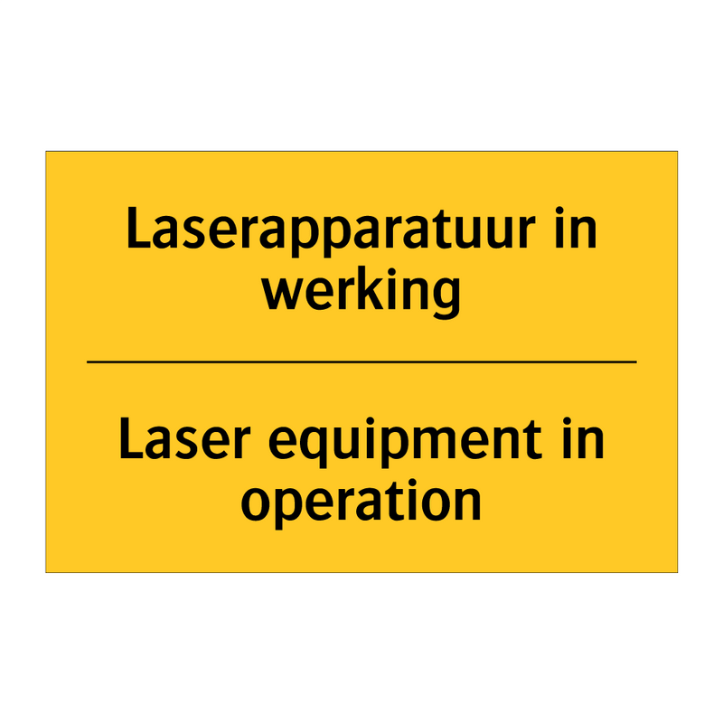 Laserapparatuur in werking - Laser equipment in operation