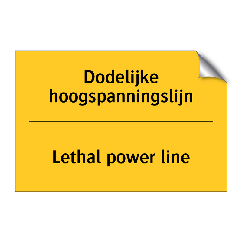 Dodelijke hoogspanningslijn - Lethal power line & Dodelijke hoogspanningslijn - Lethal power line